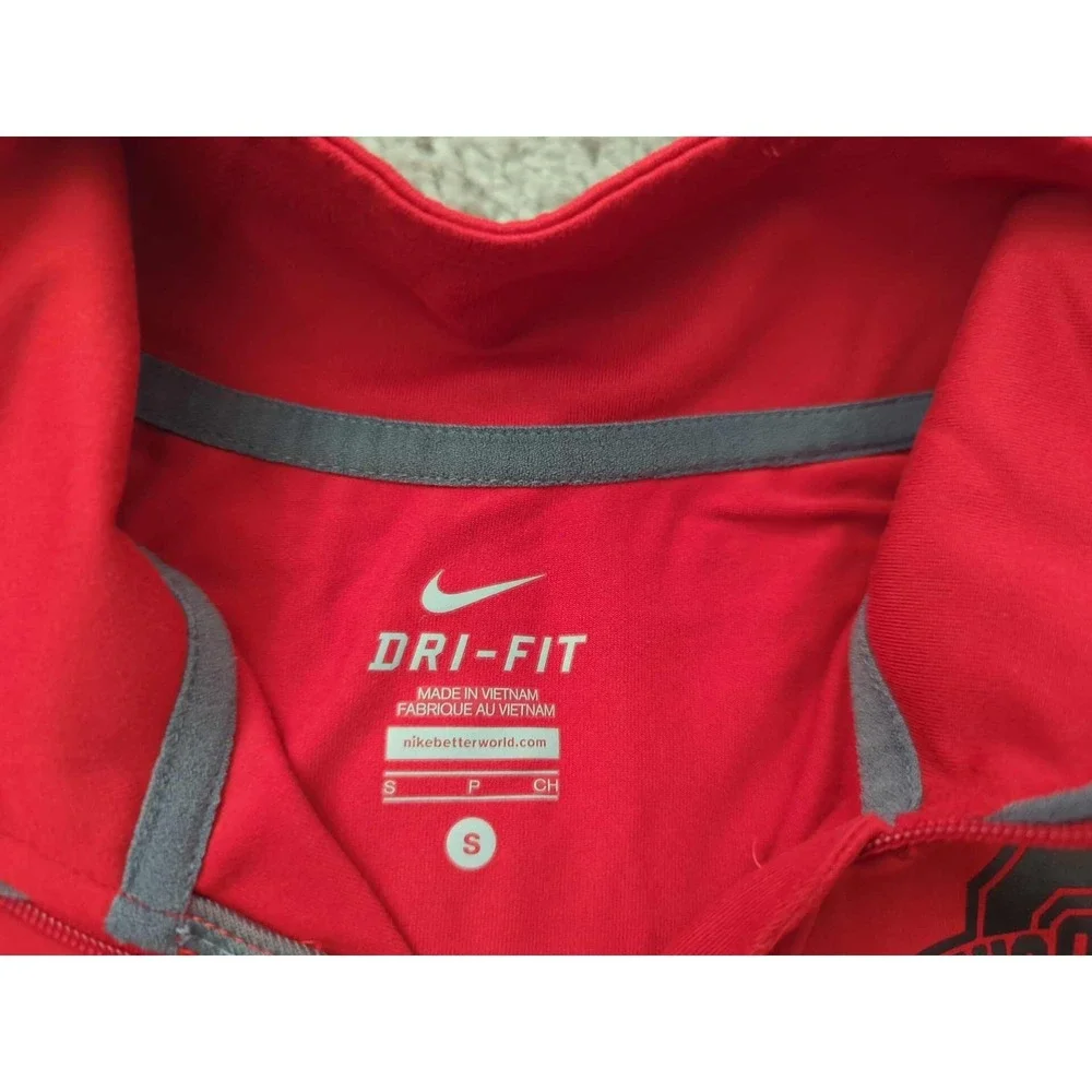 Ohio State Buckeyes Pullover Womens Small 1/4‎ Zip NCAA Nike Dri-Fit Red